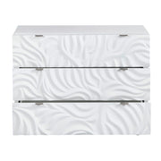Crestview Collection Cirrus Bright White 3 - Drawer Chest