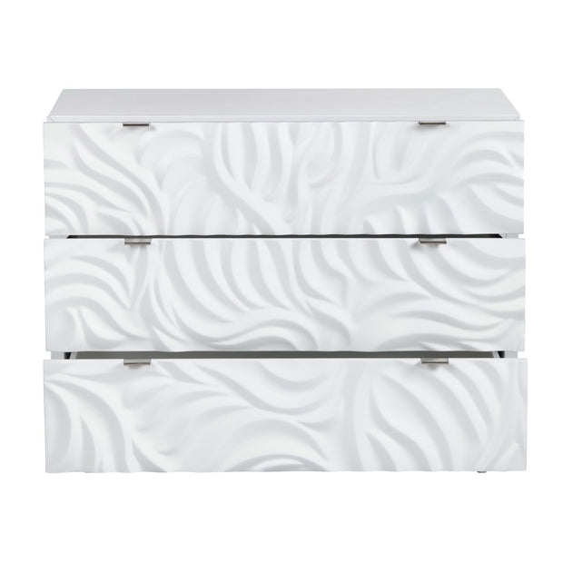 Crestview Collection Cirrus Bright White 3 - Drawer Chest