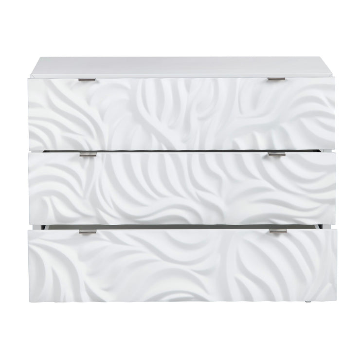 Crestview Collection Cirrus Bright White 3 - Drawer Chest