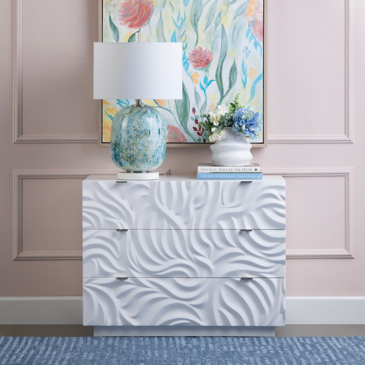 Crestview Collection Cirrus Bright White 3 - Drawer Chest