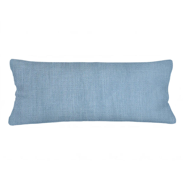 Anaya Home So Soft Linen Coastal Blue Lumbar Pillow 14x40 With Down Insert