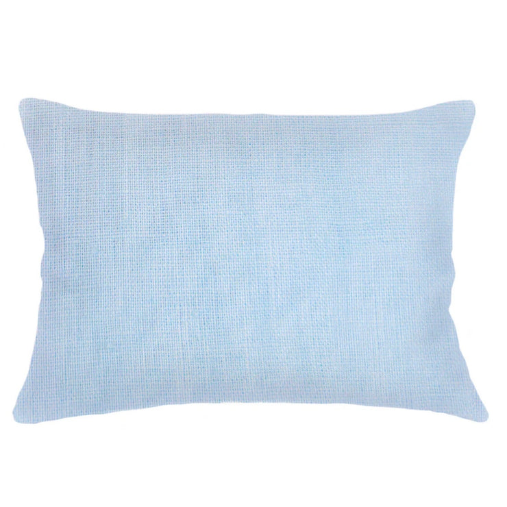 Anaya Home So Soft Linen Light Blue Lumbar Pillow 14x20 With Down Insert