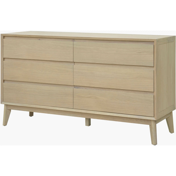 Surya Pryce Modern Light Natural Oak 6 Drawer Dresser