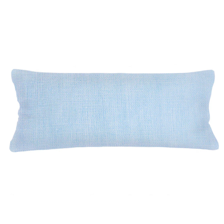 Anaya Home So Soft Linen Light Blue Lumbar Pillow 14x40 With Down Insert