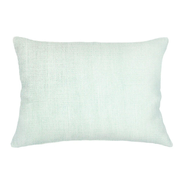 Anaya Home So Soft Linen Bright Aqua Lumbar Pillow 14x20 With Down Insert