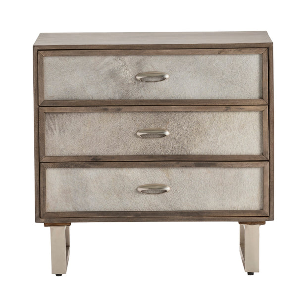 Crestview Collection Theodore Grey Cowhide Chest