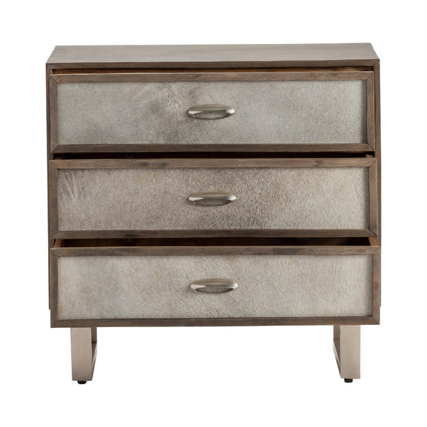 Crestview Collection Theodore Grey Cowhide Chest