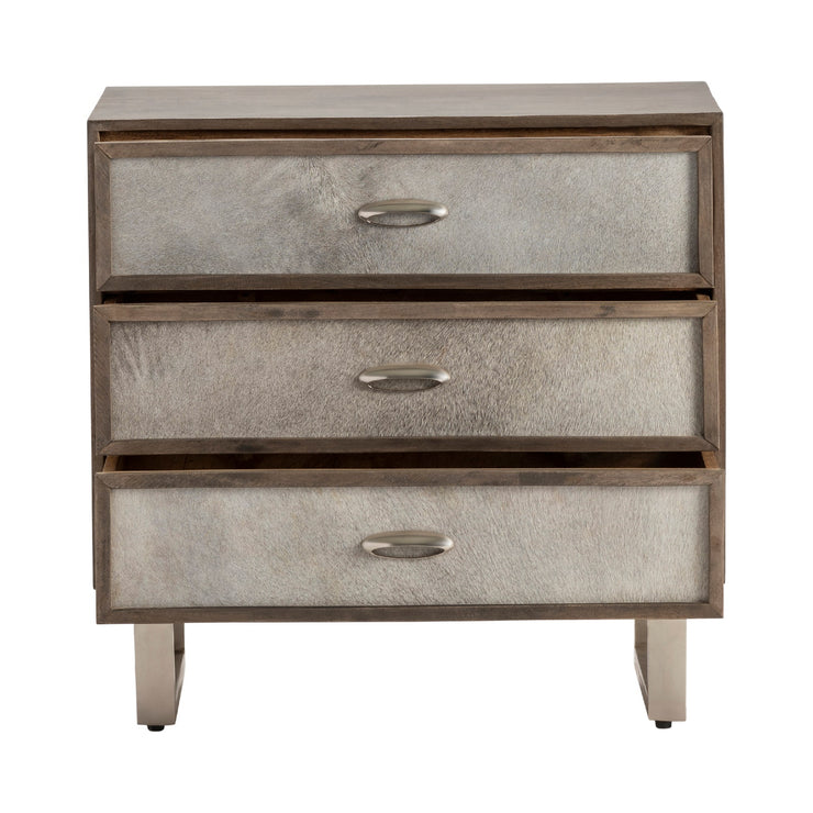 Crestview Collection Theodore Grey Cowhide Chest