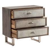 Crestview Collection Theodore Grey Cowhide Chest