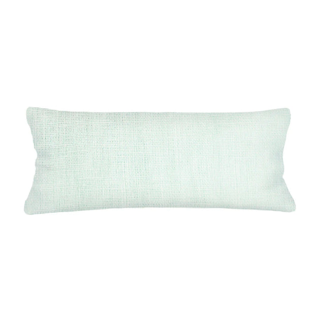 Anaya Home So Soft Linen Bright Aqua Lumbar Pillow 14x40 With Down Insert