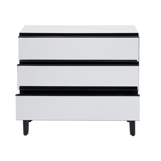 Crestview Collection Henley Mirror Three-Drawer Chest