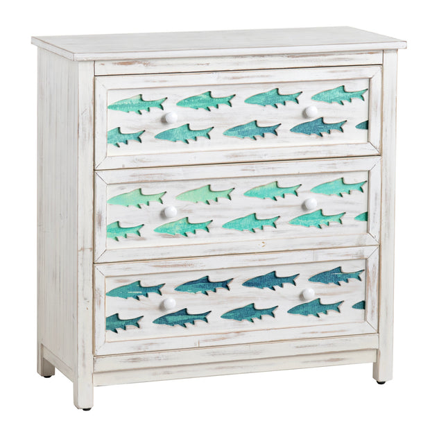 Crestview Collection Hilton Head White Wash Costal Chest