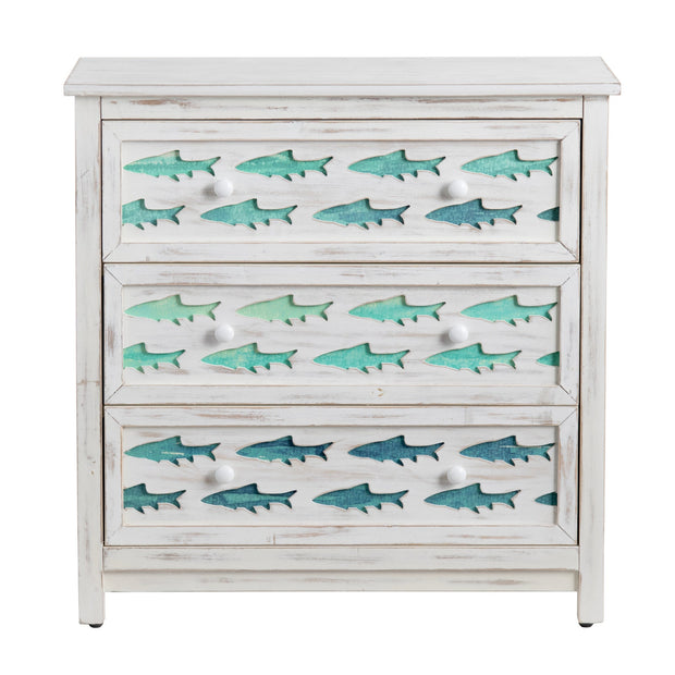 Crestview Collection Hilton Head White Wash Costal Chest