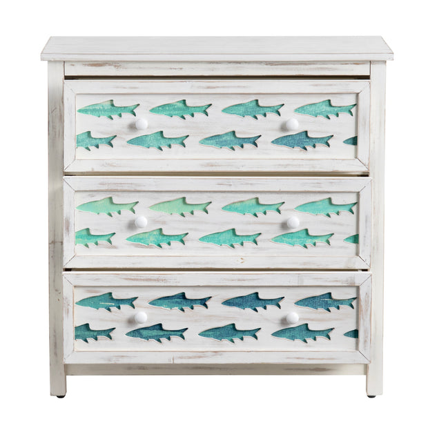 Crestview Collection Hilton Head White Wash Costal Chest