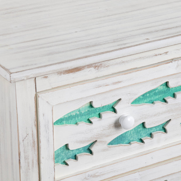 Crestview Collection Hilton Head White Wash Costal Chest