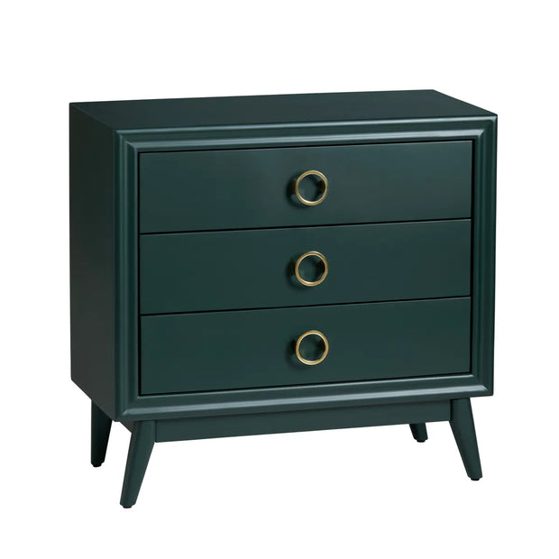 Crestview Collection Pomeroy Emerald Green And Gold Chest