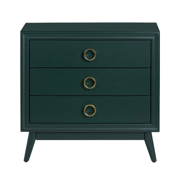 Crestview Collection Pomeroy Emerald Green And Gold Chest