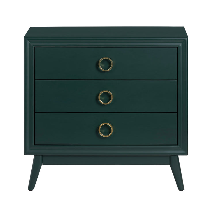 Crestview Collection Pomeroy Emerald Green And Gold Chest