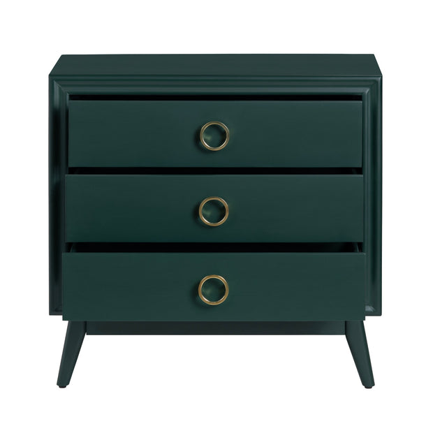 Crestview Collection Pomeroy Emerald Green And Gold Chest
