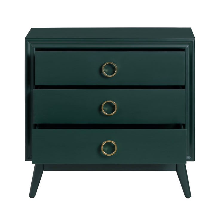Crestview Collection Pomeroy Emerald Green And Gold Chest