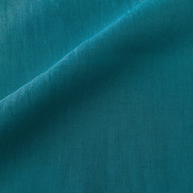 Anaya Home So Soft Linen Peacock Blue Pillow 20x20 With Down Insert