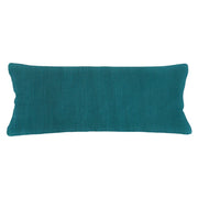 Anaya Home So Soft Linen Peacock Blue Lumbar Pillow 14x40 With Down Insert