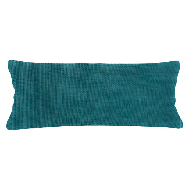 Anaya Home So Soft Linen Peacock Blue Lumbar Pillow 14x40 With Down Insert