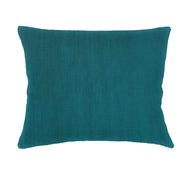 Anaya Home So Soft Linen Peacock Blue Dutch Euro Pillow 28x36 With Down Insert