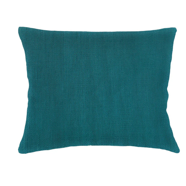 Anaya Home So Soft Linen Peacock Blue Dutch Euro Pillow 28x36 With Down Insert