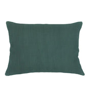 Anaya Home So Soft Linen Emerald Green Lumbar Pillow 14x20 With Down Insert