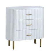 Crestview Collection Astoria White Three Drawer Chest