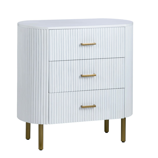 Crestview Collection Astoria White Three Drawer Chest