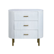 Crestview Collection Astoria White Three Drawer Chest