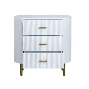 Crestview Collection Astoria White Three Drawer Chest