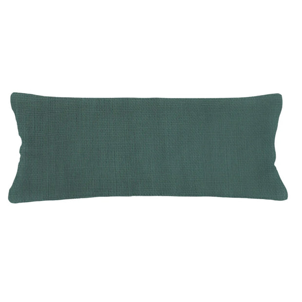 Anaya Home So Soft Linen Emerald Green Lumbar Pillow 14x40 With Down Insert