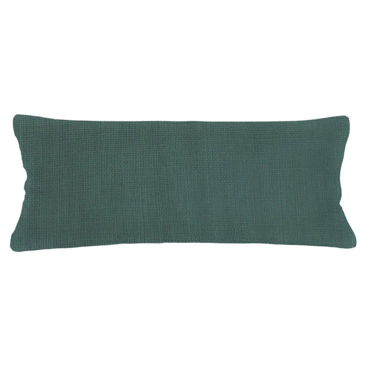 Anaya Home So Soft Linen Emerald Green Lumbar Pillow 14x40 With Down Insert