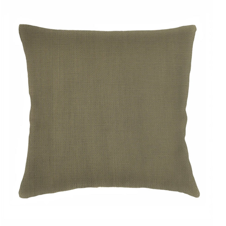 Anaya Home So Soft Linen Olive Green Pillow 20x20 With Down Insert