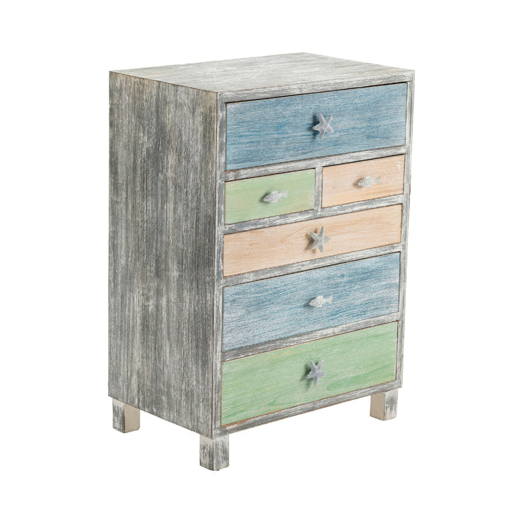 Crestview Collection Key West Multi Color Costal Chest