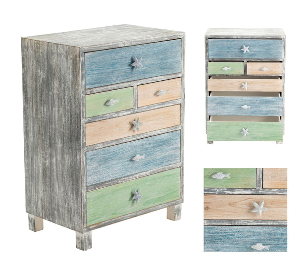 Crestview Collection Key West Multi Color Costal Chest