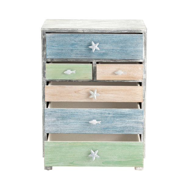 Crestview Collection Key West Multi Color Costal Chest