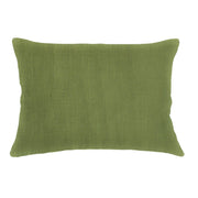 Anaya Home So Soft Linen Pure Green Lumbar Pillow 14x20 With Down Insert