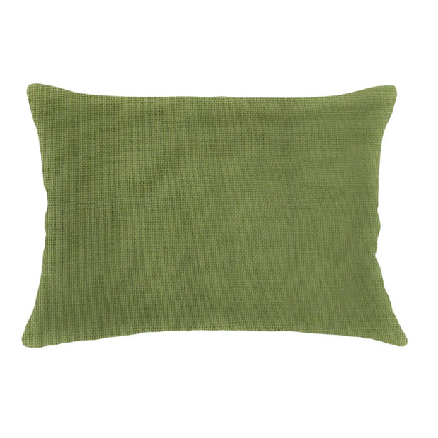 Anaya Home So Soft Linen Pure Green Lumbar Pillow 14x20 With Down Insert