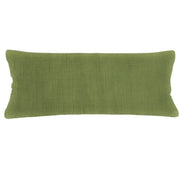 Anaya Home So Soft Linen Pure Green Lumbar Pillow 14x40 With Down Insert