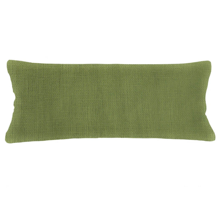 Anaya Home So Soft Linen Pure Green Lumbar Pillow 14x40 With Down Insert