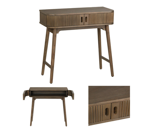 Crestview Collection Chaplin Mindi Wood 2-Door Brown Writing Desk
