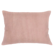 Anaya Home So Soft Linen Rose Pink Lumbar Pillow 14x20 With Down Insert