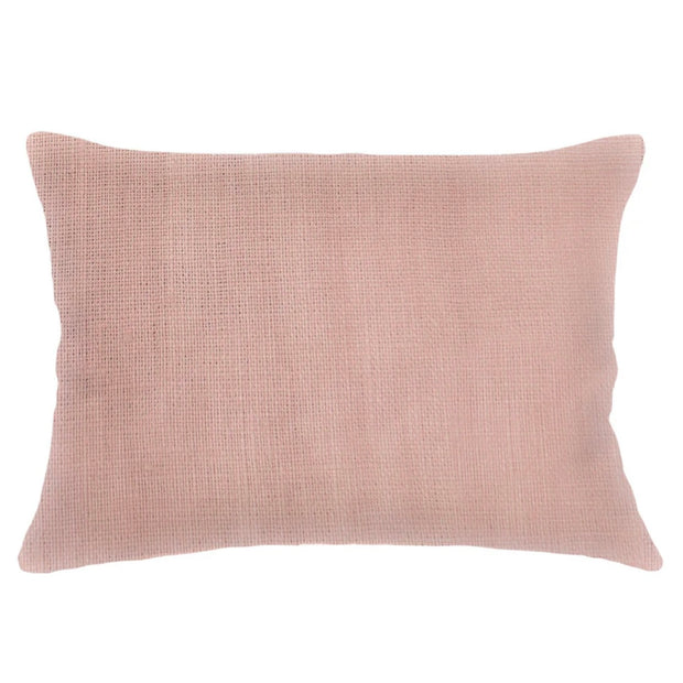 Anaya Home So Soft Linen Rose Pink Lumbar Pillow 14x20 With Down Insert