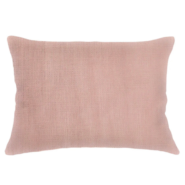 Anaya Home So Soft Linen Rose Pink Lumbar Pillow 14x20 With Down Insert