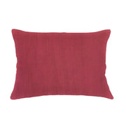 Anaya Home So Soft Linen Red Lumbar Pillow 14x20 With Down Insert