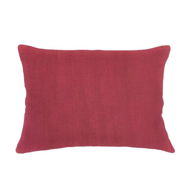 Anaya Home So Soft Linen Red Lumbar Pillow 14x20 With Down Insert